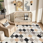 jinchan Macy Area Rug 6x9 Kids Washable Indoor Non-Slip Black and White Modern - Image 9