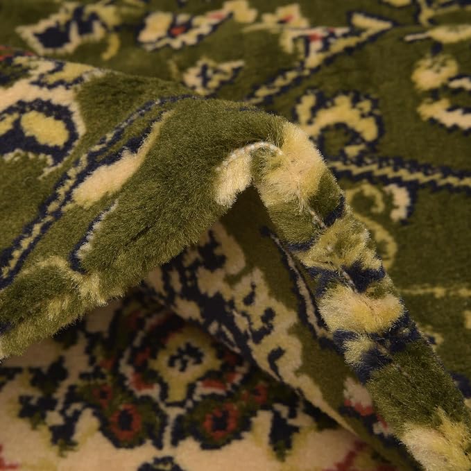 Rugs.com Yasmin Collection Rug – 8 Ft Square Green Medium Rug Perfect - Image 9