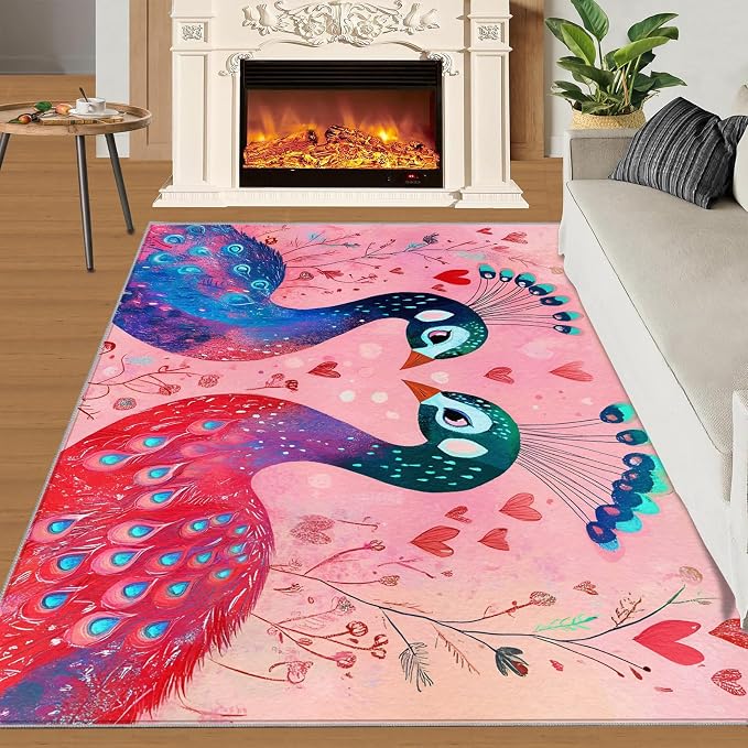 Cartoon Peacock Rug Small - Image 3
