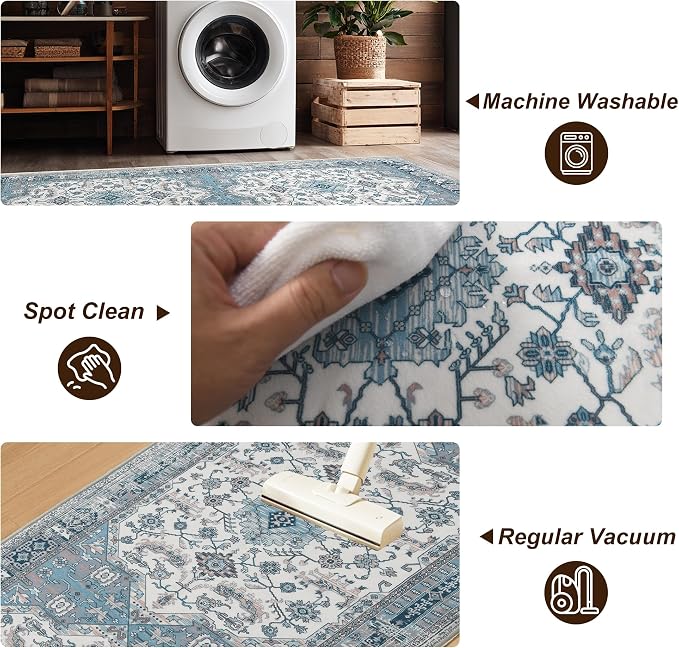 XWZO Runner Rug 2x6ft, Washable Hallway Runner - Image 5