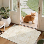 2x3 Vintage Washable Area Rugs for Entryway Soft Non-Slip Bath Mat Boho by HOME