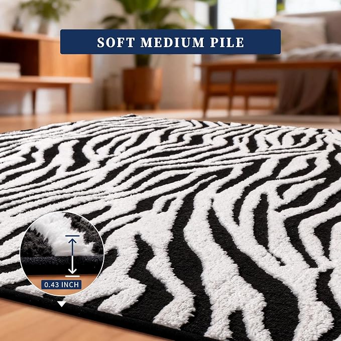 YIHOUSE 2×3 Ft Area Rugs, Abstract Washable Rug, Soft Rugs Nonslip Throw - Image 7