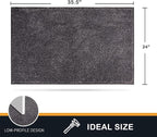 PURRUGS Dirt Trapping Door Mat 24" x 35.5", Non-Slip Machine Washable Entry Rug - Image 2