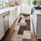 Modern Geometric Patchwork Indoor Runner Rug - Image 5