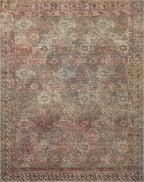 Loloi Amber Lewis Billie Collection, Aqua & Rust 6'-0" x 9'-0" Area Rug – - Image 5