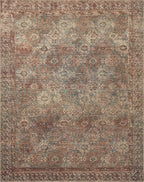 Loloi Amber Lewis Billie Collection, Aqua & Rust 2'-0" x 5'-0" Area Rug – - Image 4