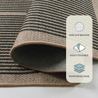 Lahome Modern Rainbow Easy Jute 6x9 Rug, Large Living Room Carpet Washable - Image 4