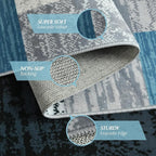 Large Area Rugs, Modern Geometric Patchwork Floor Decor - Image 5