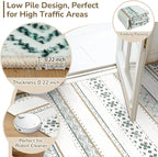 BESTSWEETIE 2x8 Area Rugs for Living Room Washable Moroccan Farmhouse Neutral - Image 4