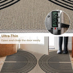 Easy Jute Rainbow Area Rug, 3x5 Indoor Outdoor Entryway Rug Washable Non-Slip - Image 4