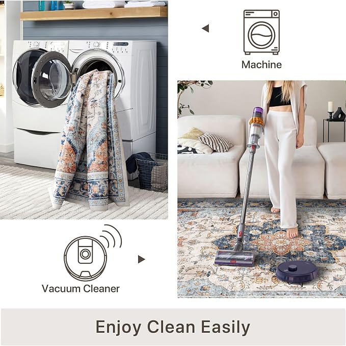 vivorug Runner Rug 2'x7' Washable Non-Slip Boho Runners - Image 6