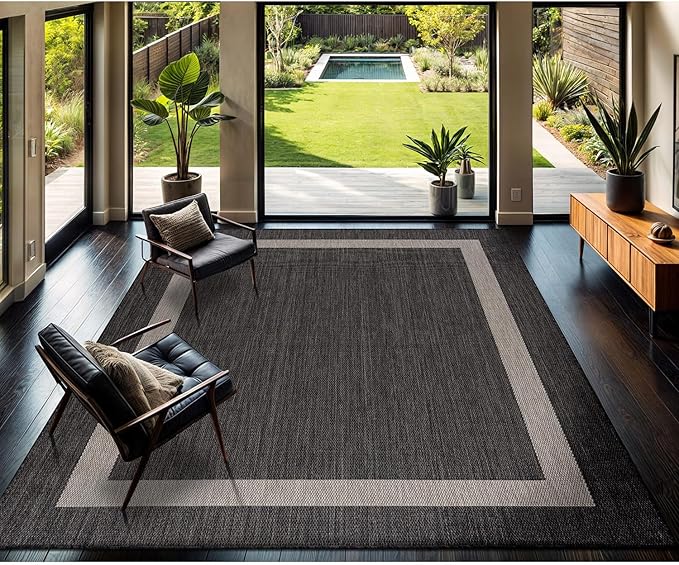 CAMILSON Outdoor Rug 9x12, Large Modern Outside Rugs by CAMILSONIndoorOutdoorAreaRugs