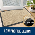 Kitinjoy Front Door Mat Outside Entrance, Sturdy Natural Dirt Trapper, Heavy - Image 5