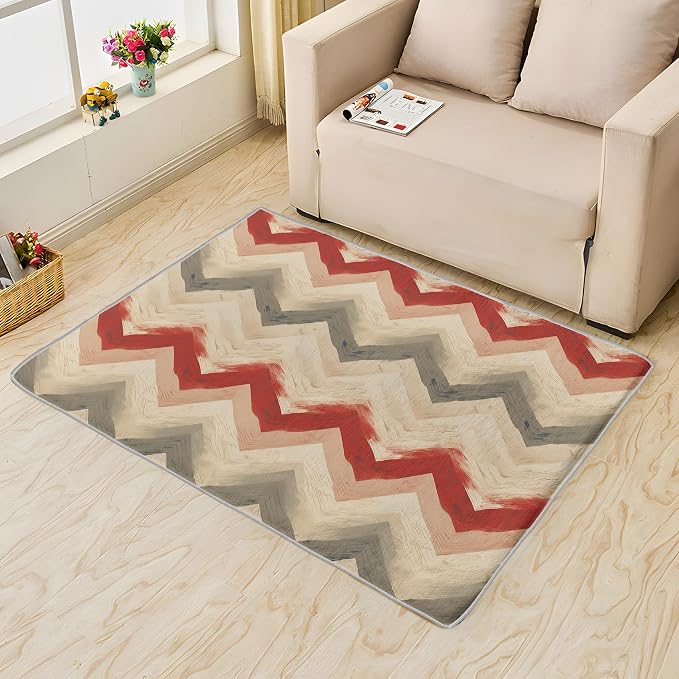Chevron Pattern Rug, 3x5 Rug, Farmhouse Stripes Rugs - Image 2