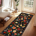 Floral 2x8 Area Rug Machine Washable Soft Print Boho Carpet Non Slip Doormat by RELEANY