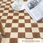 LIVEBOX 8x10 Area Rugs for Living Room, Checkered Non-Slip Washable Rugs - Image 6