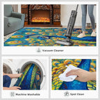 Peacock Area Rug 6x9-6x9 Rug, Wonderful Peacock Rugs - Image 7