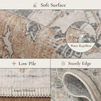 GENIMO 6x9 Area Rugs for Living Room, Machine Washable Non Slip Vintage Rugs - Image 7