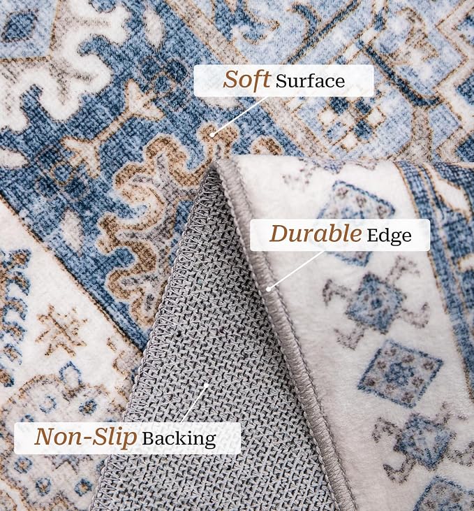 zesthome 10x14 Area Rugs, Stain Resistant Washable Rug, Ultra-Thin Rugs - Image 4