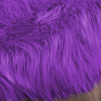 Latepis Purple Round Rugs 4ft Faux Fur Fluffy Shag Rug Machine Washable - Image 7
