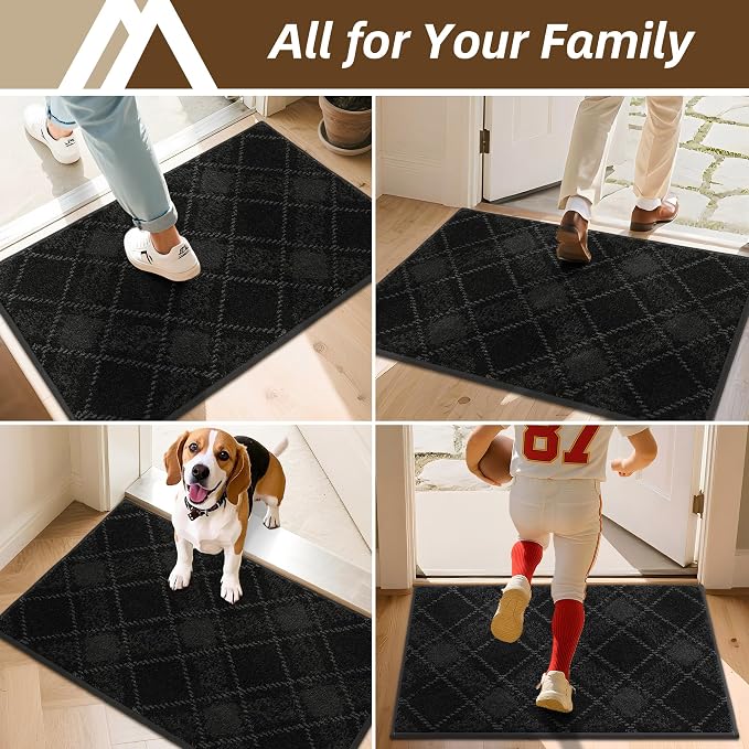 COSY HOMEER Plaid Door Mat 32" x 48", Dirt Trapper Entryway Rugs, Non-Slip - Image 9