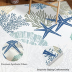 Tritard Coastal Area Rugs Nautical Beach Themed Non-Slip Machine Washable Rugs - Image 3