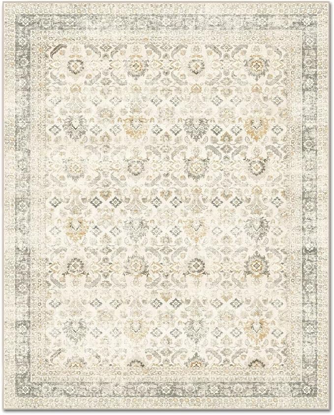 Washable 4x6 Rugs for Living Room, Boho Non-Slip Vintage Distress Small Rugs - Image 8