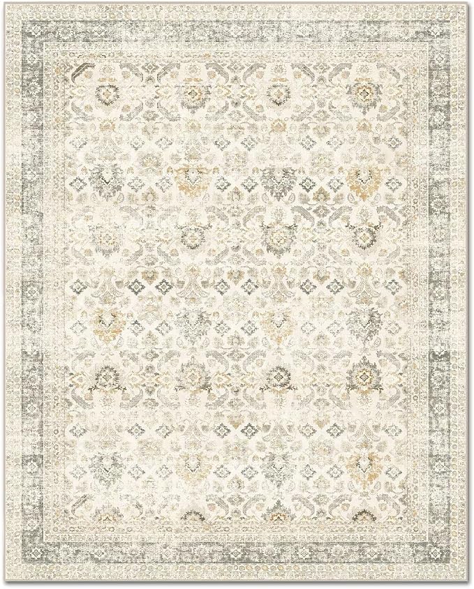 Washable 6x9 Area Rugs for Living Room, Boho Non-Slip Vintage Distress Large - Image 8