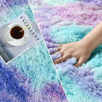 Shag Area Rug, 4 X 6 Tie-Dyed Plush Fuzzy Rugs - Image 2