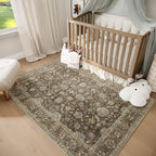 Washable 4x6 Rugs for Living Room, Boho Non-Slip Vintage Distress Small Rugs - Image 3