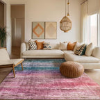Kokia Abstract Area Rugs 8x10 Bedroom Soft Living Room Rugs Washable Distressed by Kokia