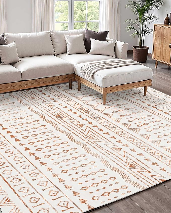 VEVOR 6 x 9 ft Area Rug Large Washable Rug Non-Slip and Tear-Resistant Soft - Image 3