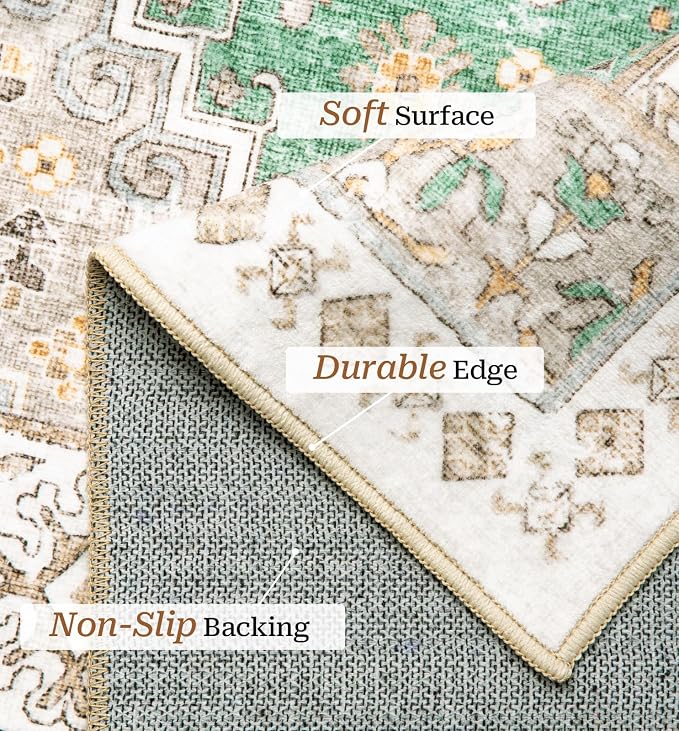 zesthome 10x14 Area Rugs, Stain Resistant Washable Rug, Ultra-Thin Rugs - Image 4