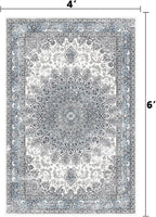 4’x6’ Area Rugs for Living Room Non Slip Washable Low Pile Area Rugs for - Image 2