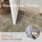 2x10 Washable Brown Runner Rug Vintage Hallway Kitchen Carpet Non-Slip Soft Low - Image 5