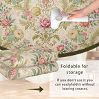 Chic Vintage Rose Rug for Living Room 3x5, Low Pile Non-Slip Backing, Machine - Image 6