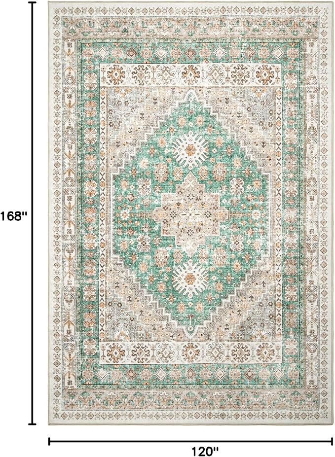 zesthome 10x14 Area Rugs, Stain Resistant Washable Rug, Ultra-Thin Rugs - Image 2