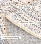 zesthome 9ft Round Rugs for Living Room, Non-Slip Washable Round Area Rugs - Image 4