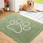 OLANLY Dog Door Mat for Muddy Paws 40x32, Paw Print Design, Absorbs Moisture by OLANLY