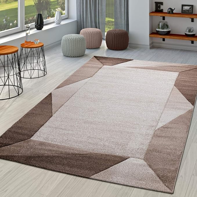 Paco Home Modern Area Rug Bordered by PacoHome
