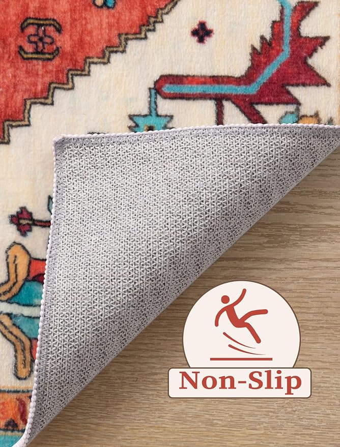 SERISSA Boho Kitchen Runner Rug, 3x7 Washable Non-Slip Runner Rug - Image 4