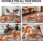 Rugshop Multi Bright Flowers Non Slip Non-Shedding Square Area Rug - Image 3