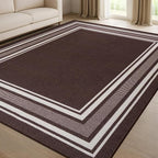 Beverly Rug Non Slip Area Rugs 3x5 Modern Bordered Non Skid Rubber Backing Soft - Image 4