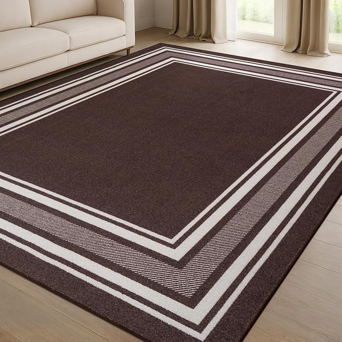 Beverly Rug Non Slip Area Rugs 3x5 Modern Bordered Non Skid Rubber Backing Soft - Image 4
