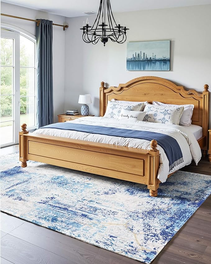 VEVOR 5 x 7 ft Area Rug Large Washable Rug Non-Slip and Tear-Resistant Soft - Image 4