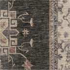 RUGGABLE Washable Vintage Area Rug – Verena Dark Wood 8 ft Round, - Image 4