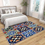 Moroccan Trellis Rugs 8x10-7x10 ft, Moroccan Tile Rug, Colorful Trellis Area - Image 3