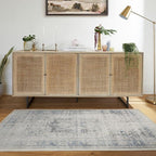 RUGGABLE Washable Vintage Area Rug – Kamran Blue Quartz 4x6, Stain-Resistant - Image 2