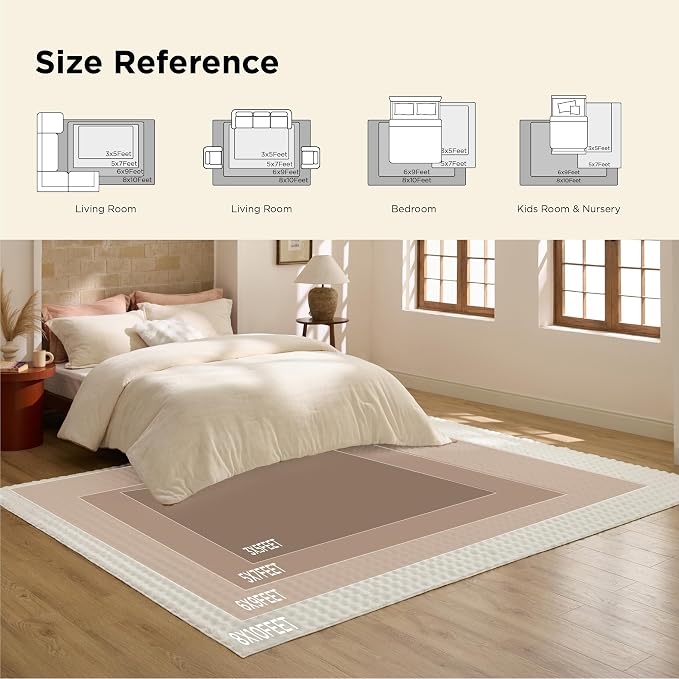 Bedsure 6x9 Fluffy Area Rugs for Living Room, Machine Washable Rugs, Non-Slip - Image 7