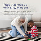 Abani Contemporary Black & Ivory 3' x 5' Area Rug, Contrasting Geometric Modern - Image 5